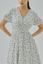 Lily Floral Printed Midi A-Line Dress